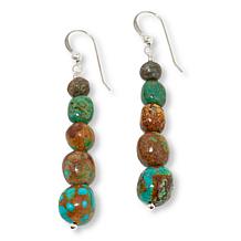 Jay King Multicolor Heavenly Well Lake Turquoise Bead Drop Earrings