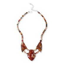 Jay King Multicolor Madagascar Flower Chalcedony Necklace