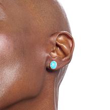 Jay King Oval Kingman Turquoise Sterling Silver Stud Earrings