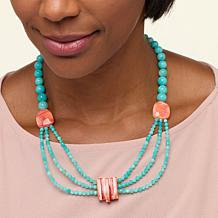 Jay King Peruvian Amazonite and Spiny Oyster Shell 18-1/4" Necklace