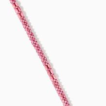 Jay King Pink Tourmaline and Rhodonite Sterling Silver Woven Necklace