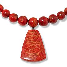 Jay King Red & Orange Branch Coral Necklace