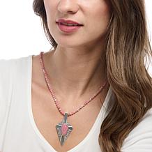 Jay King Rhodochrosite Beaded Pendant Necklace