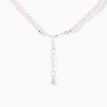 Jay King Rose Quartz 5 Heart Necklace, Sterling Silver