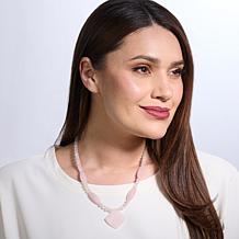 Jay King Rose Quartz Sterling Silver Pendant Necklace