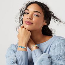 Jay King Sleeping Beauty Turquoise and Apatite Cuff Bracelet