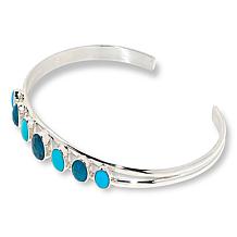 Jay King Sleeping Beauty Turquoise and Apatite Cuff Bracelet