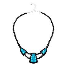 Jay King Sleeping Beauty Turquoise Inlay and Chalcedony Necklace