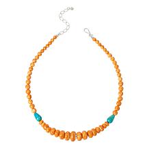 Jay King Spiny Oyster Shell and Azure Peaks Turquoise Beaded Necklace