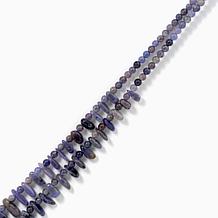 Jay King Sterling Silver 2-Strand Tanzanite Fringe Bead Necklace