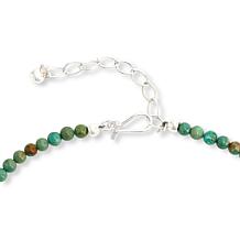 Jay King Sterling Silver Alicia Turquoise Pendant with Beaded Necklace