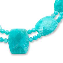 Jay King Sterling Silver Amazonite Reversible 18" Necklace