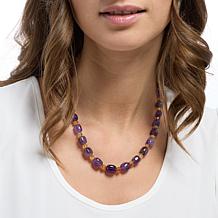Jay King Sterling Silver Amethyst & Citrine Beaded Necklace