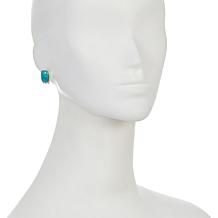 Jay King Sterling Silver Angel Peak Turquoise Cushion-Cut Earrings