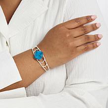 Jay King Sterling Silver Apatite Cuff Bracelet