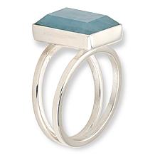Jay King Sterling Silver Aquamarine Rectangular Ring