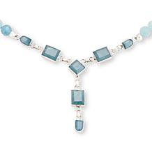 Jay King Sterling Silver Aquamarine Y-Drop 18" Necklace