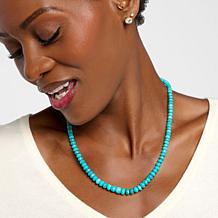 Jay King Sterling Silver Armenian Turquoise Bead 18-1/2" Necklace