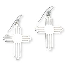 Jay King Sterling Silver Baja Turquoise Cross Drop Earrings
