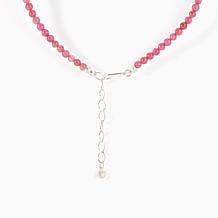 Jay King Sterling Silver Baroque Rose Rhodonite Necklace