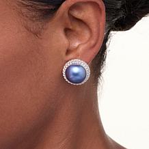 Jay King Sterling Silver Blue Mabé Pearl Stud Earrings