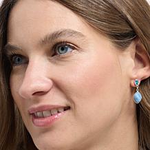Jay King Sterling Silver Blue Opal & Blue Topaz Earrings