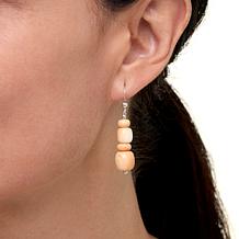 Jay King Sterling Silver Bullmouth Shell Bead Drop Earrings