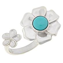 Jay King Sterling Silver Campitos Turquoise Flower Ring