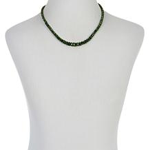 Jay King Sterling Silver Chrome Diopside Graduated Bead Necklace