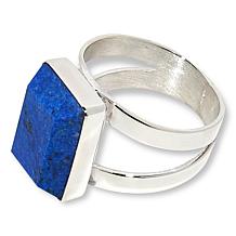 Jay King Sterling Silver Denim Lapis Rectangular Ring