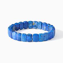 Jay King Sterling Silver Denim Lapis Soft Rectangle Stretch Bracelet