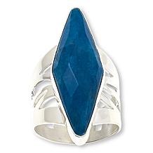 Jay King Round Labradorite top Grey Gemstone Sterling Silver Ring Sz 5.5 5 1/2 HSN