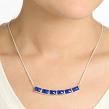 Jay King Sterling Silver Faceted Blue Lapis Chain Necklace