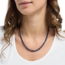 Jay King Sterling Silver Faceted Blue Sapphire Beaded Necklace