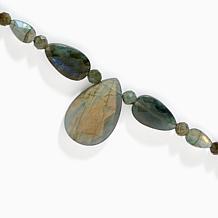 Jay King Sterling Silver Faceted Labradorite Drop Necklace