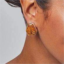 Jay King Sterling Silver Goldenband Calcite Earrings