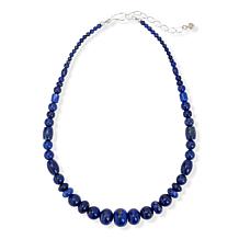Jay King Sterling Silver Graduated Lapis Bead Necklace 