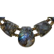 Jay King Sterling Silver Gray Labradorite Bib-Style Necklace