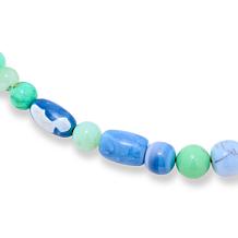 Jay King Sterling Silver Green and Blue Opal 18-1/4" Necklace