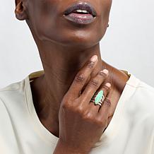 Jay King Sterling Silver Green Opal Ring