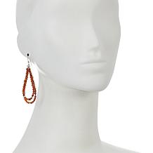 Jay King Sterling Silver Hessonite Garnet Bead Drop Earrings