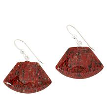 Jay King Sterling Silver Indonesian Red Quartzite Drop Earrings