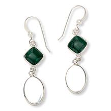 Jay King Sterling Silver Lapis and Malachite Earrings