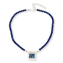 Jay King Sterling Silver Lapis and Micro Opal Reversible 18" Necklace