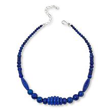 Jay King Sterling Silver Lapis Bead 18-1/4" Necklace