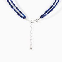 Jay King Sterling Silver Lapis Beaded Station Necklace