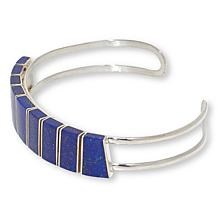 Jay King Sterling Silver Lapis Inlay Cuff Bracelet