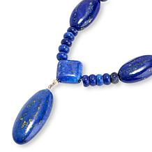 Jay King Sterling Silver Lapis Oval Drop 18" Necklace