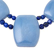 Jay King Sterling Silver Laps/Anhydrite Reversible Necklace