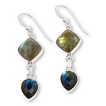 Jay King Sterling Silver Madagascar Labradorite Drop Earrings